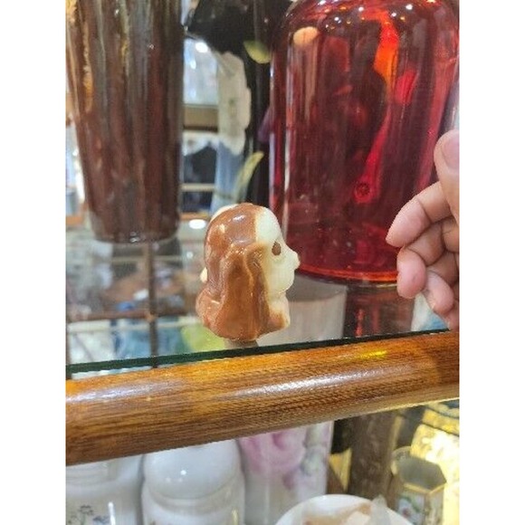 Old Pottery Puppy Dog Toothbrush Or Incense Holder Figural Porcelain Cute - Picture 6 of 8